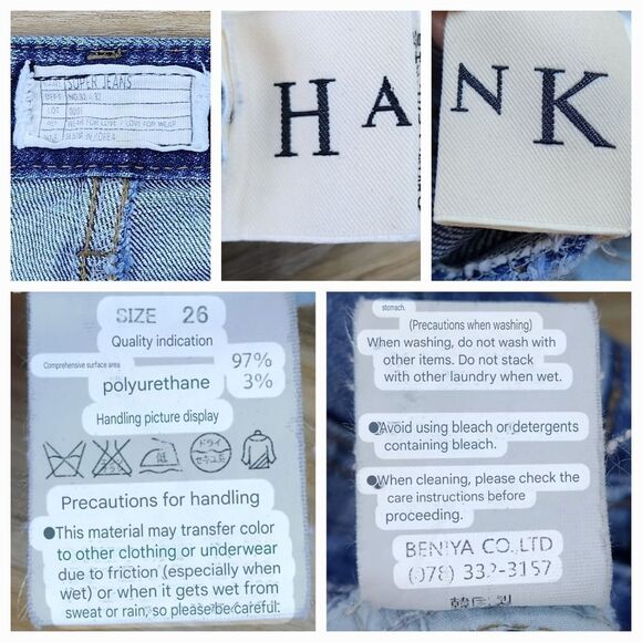 🔹️Super Jeans Blue Hank Distressed Cropped Jeans Size 2/26 - Picture 11 of 13